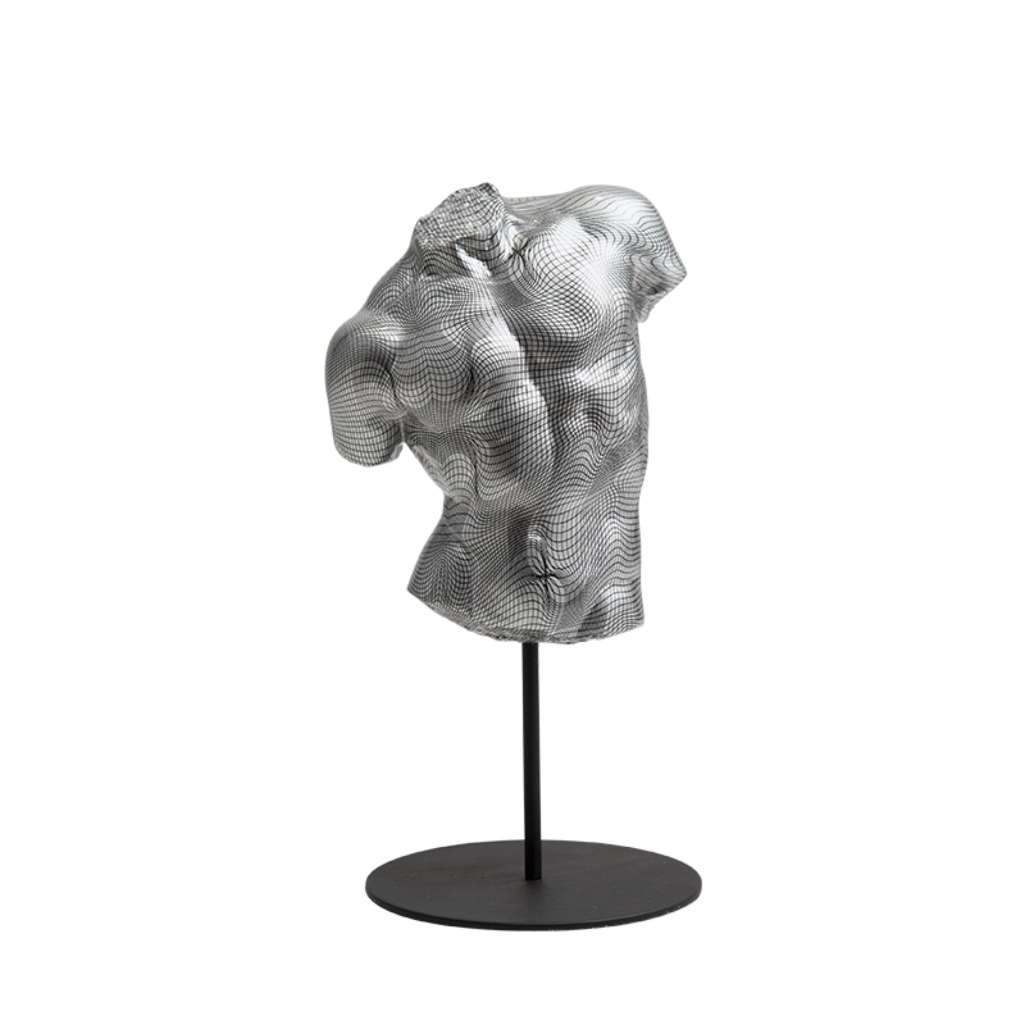 Half-body rounded seat sculpture