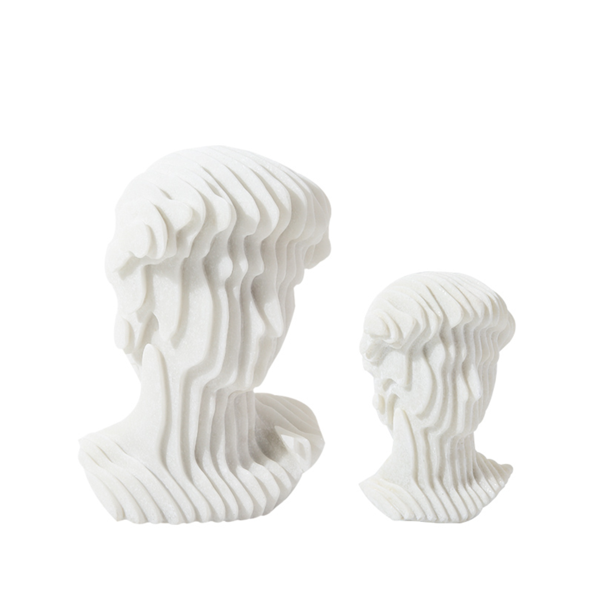 Sandstone human head-White A