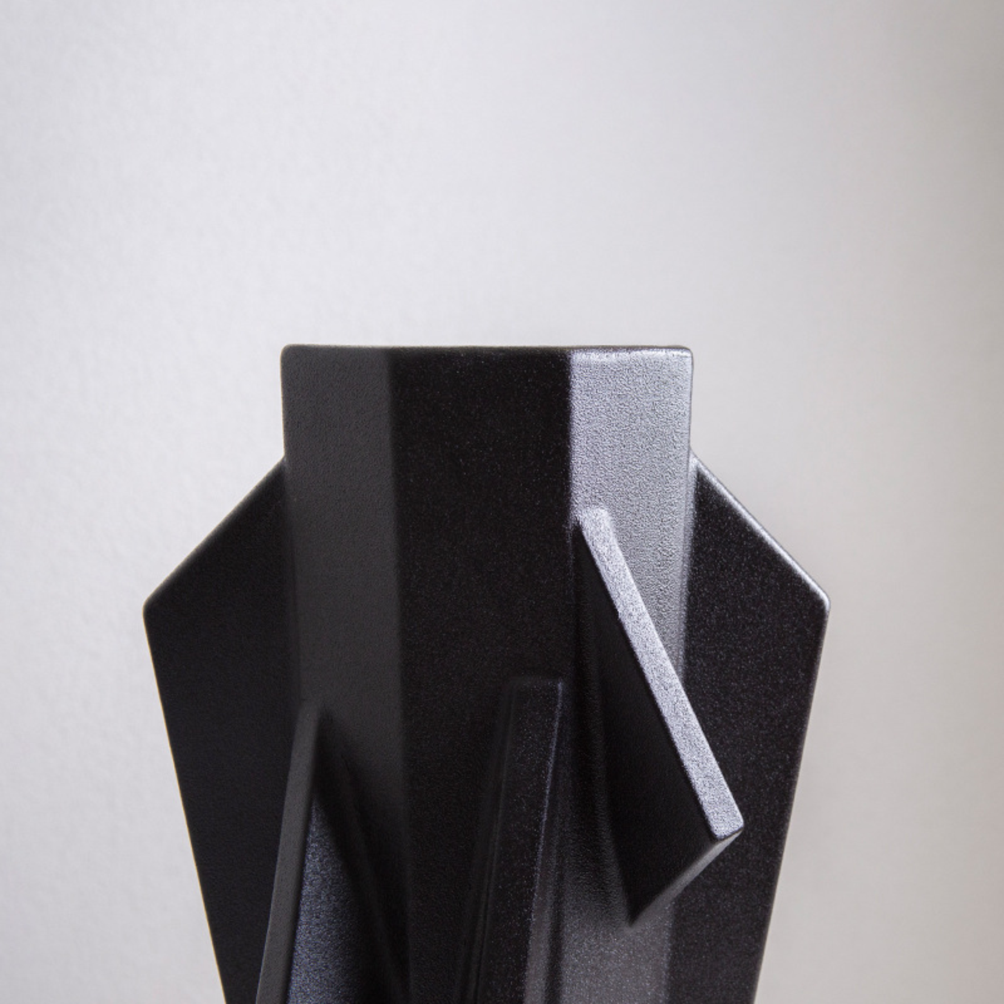 Black Bevel vase-A