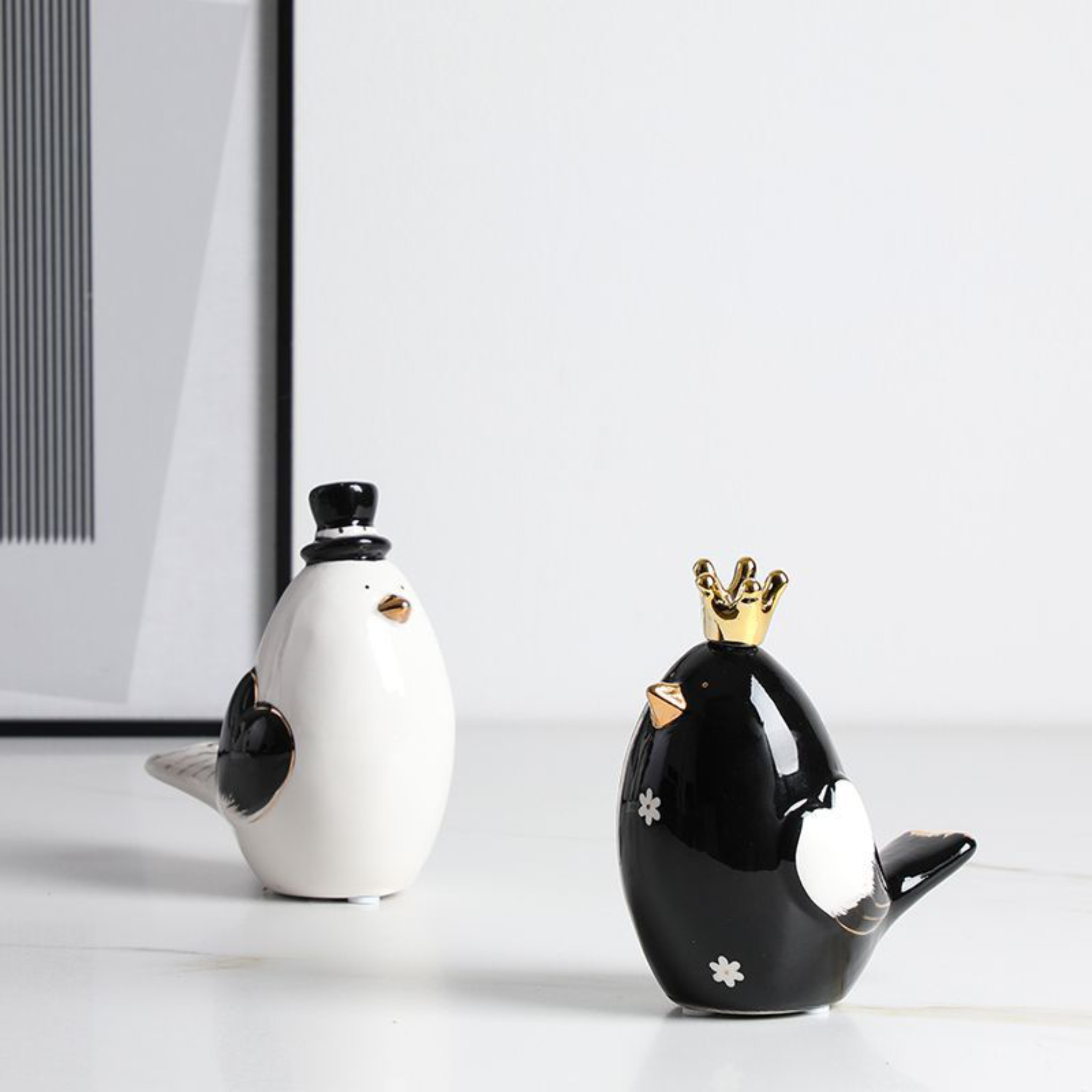 White&black lover bird（set)