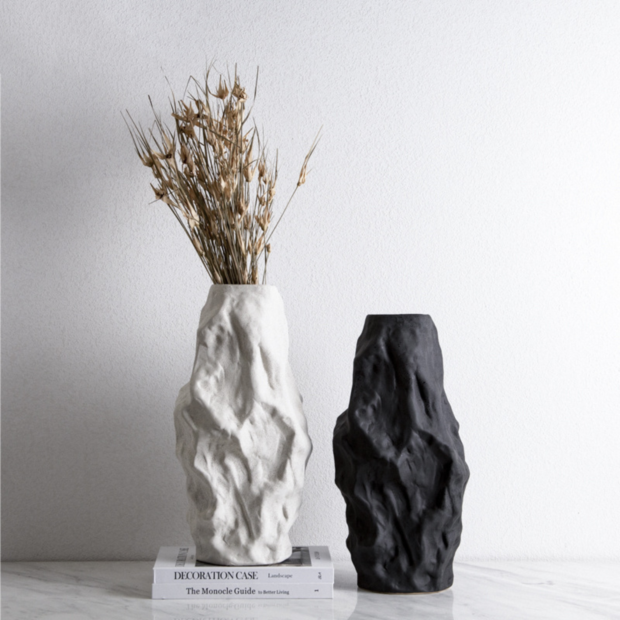 White  Irregular Vase-B