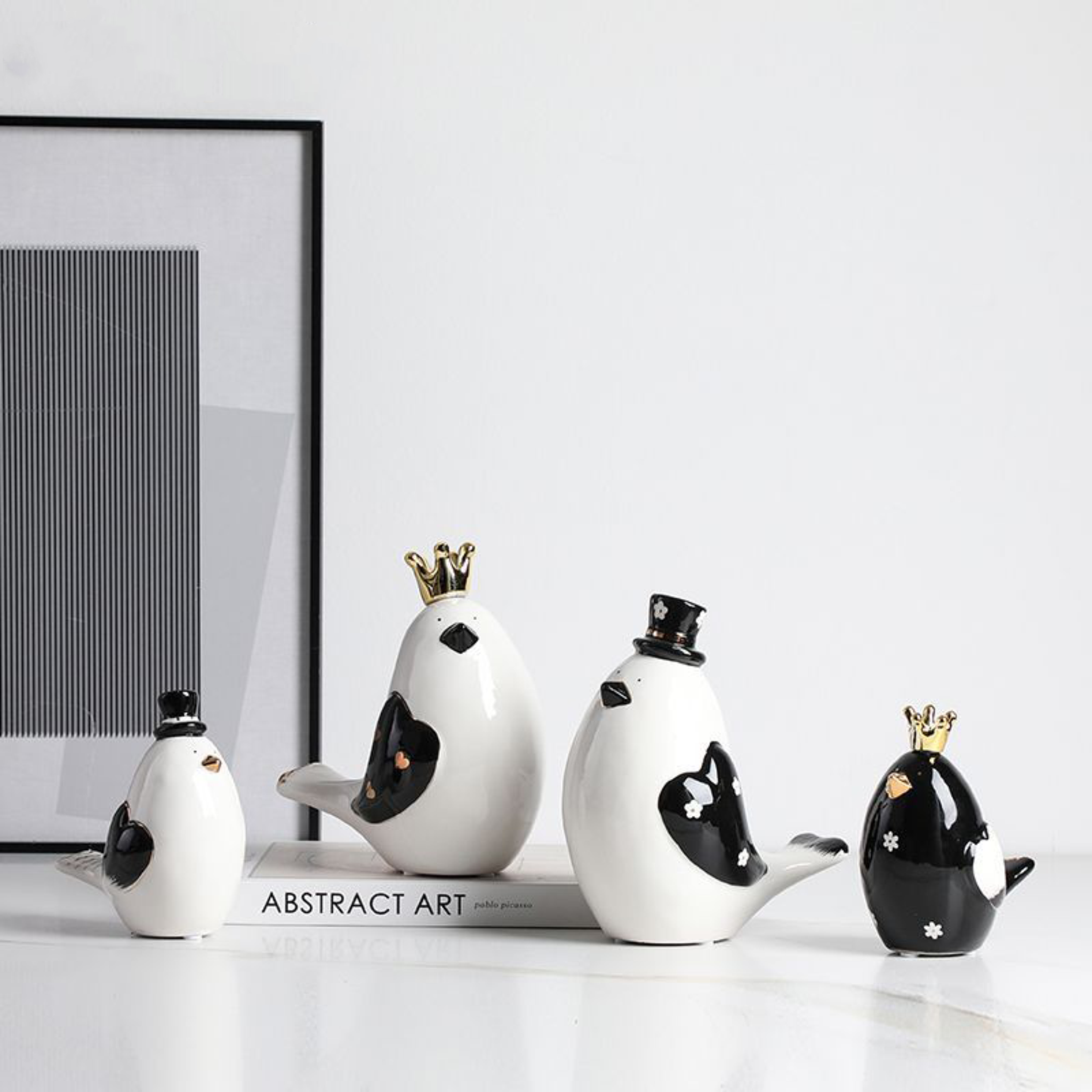 White&black lover bird（set)