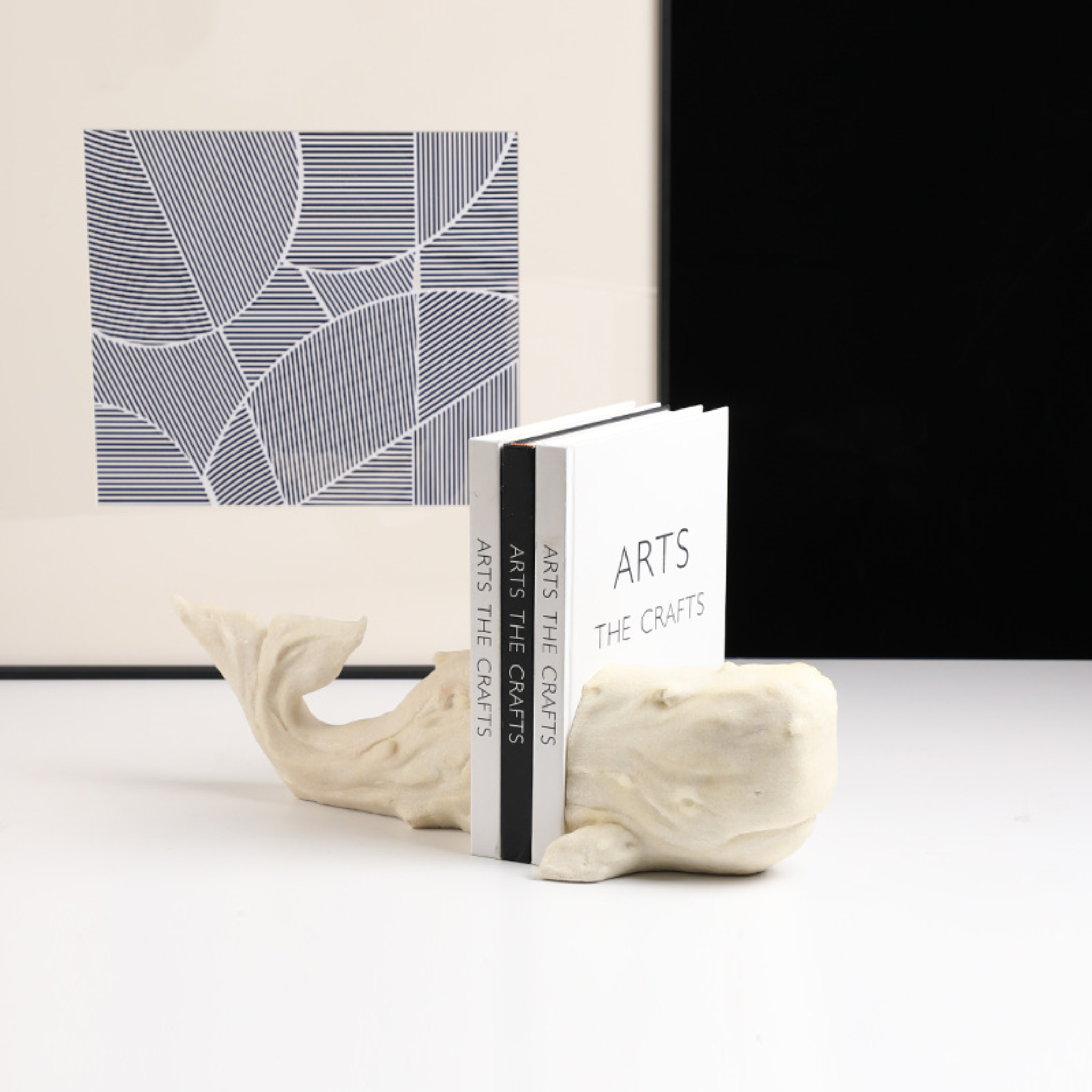 Sandstone whale book end