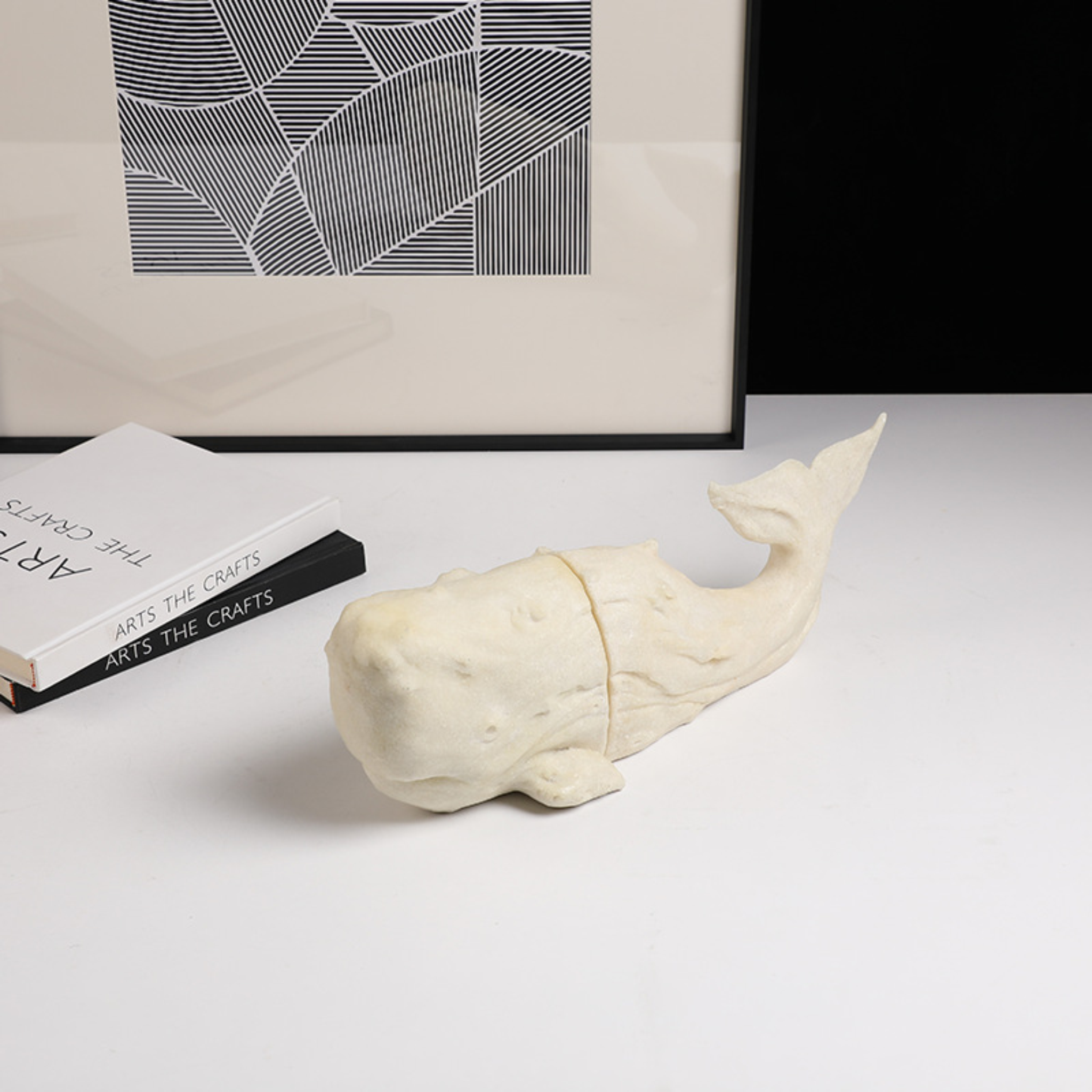 Sandstone whale book end