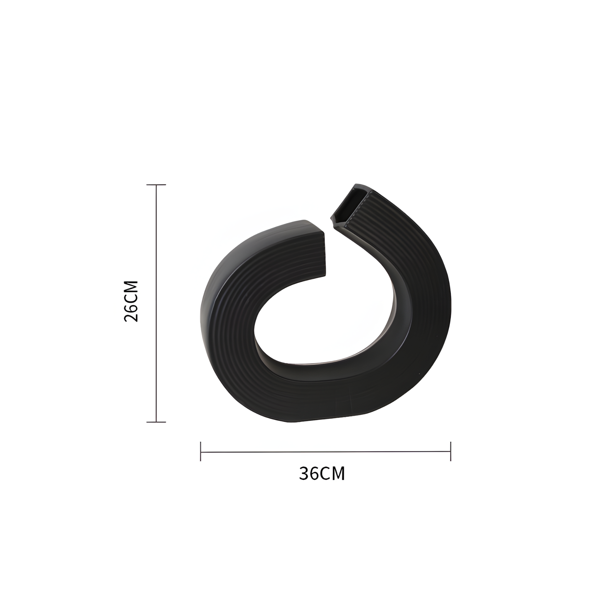 Black  semicircle decoration